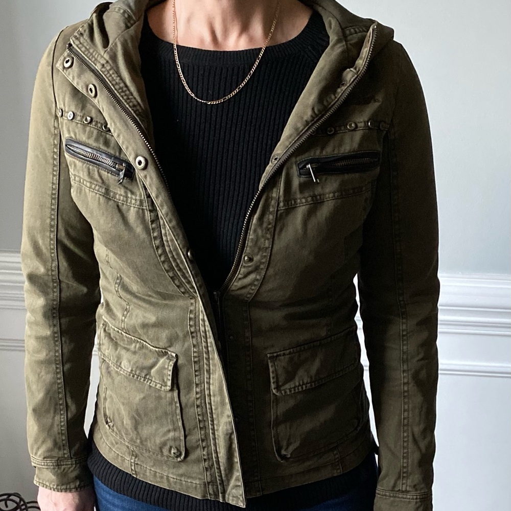 Harley Davidson Green Khaki Jacket, Small